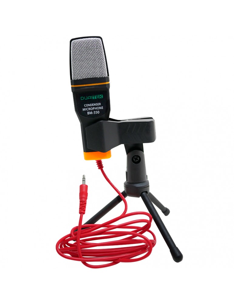 Micrófono Condensador Omnidireccional, Incluye trípode, Plug 3.5mm