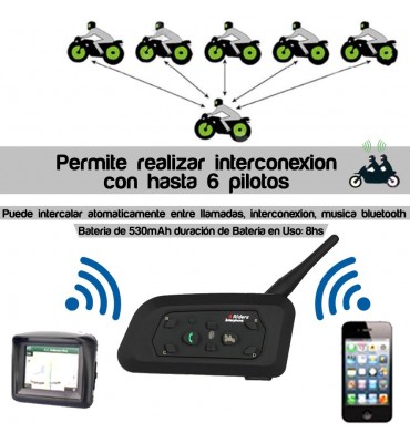 Ejeas V6 Pro Intercomunicador Bluetooth para Motocicletas, Gama